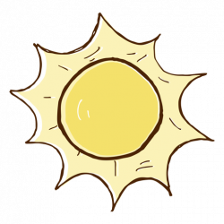 Hand drawn colored sun icon - Transparent PNG & SVG vector