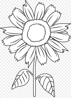 Unique Sunflower Clip Art Black And White Cdr ~ Vector ...