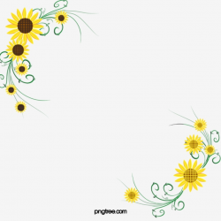 Sunflower, Sunflower Clipart, Decorative Borders, Flowers PNG Image ...