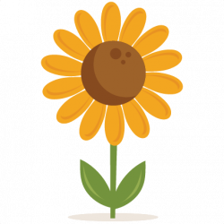 Sunflower Cute Clipart Silhouette Free Clip Transparent Png - AZPng