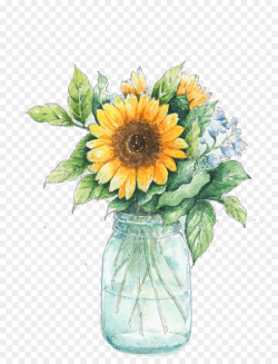 Sunflower In Mason Jar Clipart | View Wallpapers