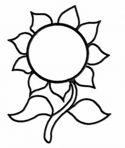 clipart sunflower outline - Google Search | Vinyl | Sunflower ...