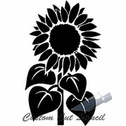 Sunflower Stem | Silhouettes Flourish Flower Silhouettes | Sunflower ...