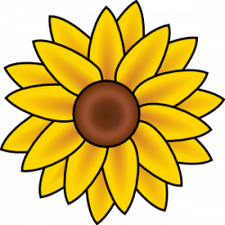 Simple sunflower to paint on a round stone or paver | Flower Art ...