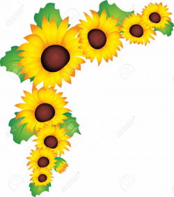 Vector clipart sunflower pencil and in color jpg - ClipartPost