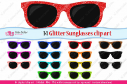 Colorful Glitter Sunglasses clipart ~ Graphic Objects ...
