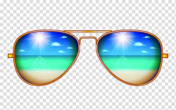 Gold-colored framed sunglasses , Sunscreen Aviator ...