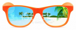 Summer Sunglasses With Beach Reflection Clipart Image | + ...
