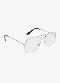 Floyd Transparent/Silver Metal Aviator Sunglasses