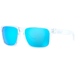 B.N.U.S - Bnus Italy Made Commander Classic Corning Real Glass Lens  Polarized Sunglasses For Men UV400 Protection 56MM Transparent/Blue Flash  ...