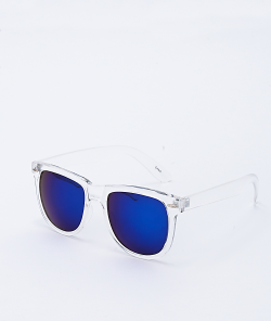 Transparent & Blue Revo Wayfarer Sunglasses