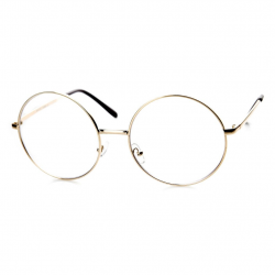 1920\'s Vintage Era Large Round Metal Clear Lens Glasses 8714 ...
