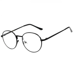OWL ® Eyewear Sunglasses 50 mm Metal Round Circle Frame Clear Lens Model  070 One Pair