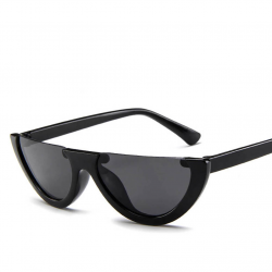 Cool Trendy Half Frame Rimless Cat Eye Sunglasses Women Fashion Clear Brand  Designer Sun Glasses For Female