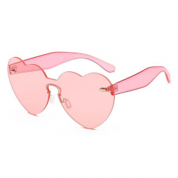 Transparent heart sunglasses