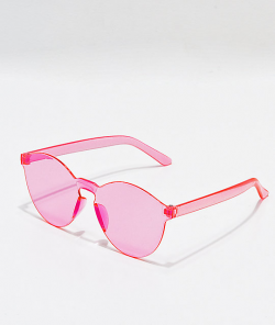 Oversized Transparent Pink Sunglasses