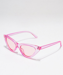 Transparent Pink Cat Eye Sunglasses