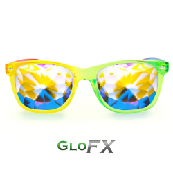 GloFX Ultimate Kaleidoscope Glasses - Transparent Rainbow