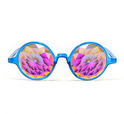 Amazon.com: GloFX Transparent Blue Kaleidoscope Glasses ...