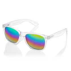Details about Adults Clear Sunglasses Rainbow Mirror Mens Womens UV400  Retro Classic Glasses