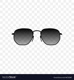 Realistic sunglasses with a translucent black