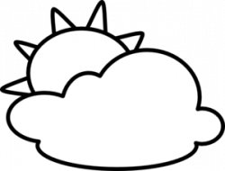 Cloudy - Outline Clip Art at Clker.com - vector clip art ...
