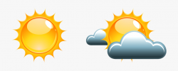 Clip Art Black And White Partly Clipart Sunny - Weather Clip ...