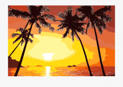 Tropical Sunset Icons Png - Simple Plan Summer Paradise Ft ...