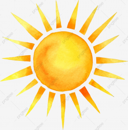 Cartoon Hand-painted Sun, Watercolor, Decorative Pattern PNG and ...