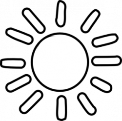 Black And White Sunshine Clipart | Free download best Black And ...