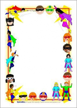 FREE superhero editable border paper...Superhero A4 page ...
