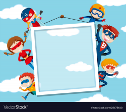 Superhero on on sky frame