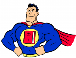 Super Hero Reading Clip Art free image