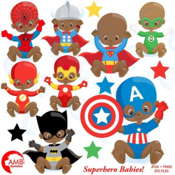Superhero Babies clipart, Super Hero baby clipart, baby ...