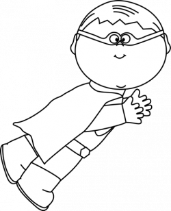 Black and White Superhero Boy Flying | Superhero classroom ...