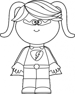 Superhero Clipart Black And White | Clipart