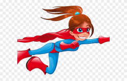 Batgirl Clipart Flying Superhero Girl - Png Download ...