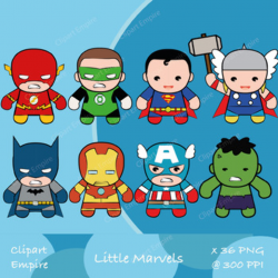 superhero clipart, superman clipart, batman clipart, flash clipart