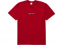 Supreme Swarovski Box Logo Tee Red