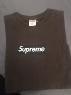 Details about Supreme Brown on Brown box logo t-shirt bogo 100% authentic