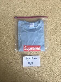 Details about Supreme Box Logo Tee 20th Anniversary - Large - Light Blue -  NEW w Receipt