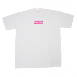 SUPREME (シュプリーム) Box Logo Tee BOX logo T-shirt white pink SizeXL old and  new things product, unused article