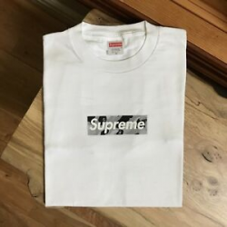 Details about 100% authentic Supreme x Bape Gray Camo Box Logo Tee mo wax  pink cdg lv #641