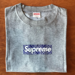 Supreme Purple Paisley Box Logo Tee
