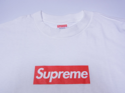 Hard rare! SUPREME (シュプリーム) BOX Logo Tee White/Red Promo box logo T-shirt
