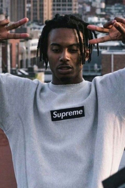 Playboi Carti wearing Supreme Box Logo Sweatshirt in 2019 ...