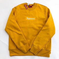 Yellow Logo Box Crewneck Sweatshirt