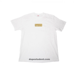 Sup Golden Box Logo Graphic T-shirt | Dopestudent