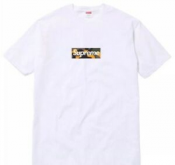 Details about 2017 Supreme Brooklyn Store Opening Box Logo Tee Camo Yellow  718 599 2700 Sz XL