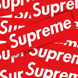 Supreme Box Logo Sticker Large Size 7.48 2.16 IPad MacBook Motorcycle  Luggage Skateboard Decal 1Pcs